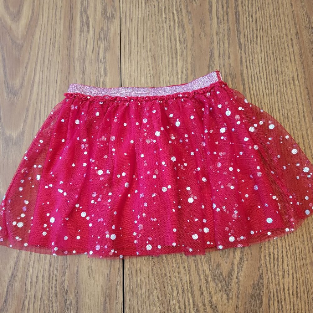 Red with Silver Holiday Tutu Shirt